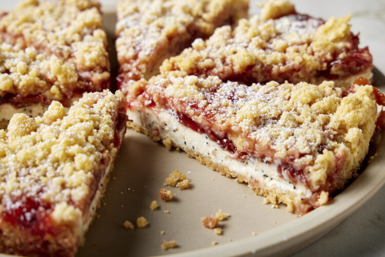 Tangy cherry preserves bring  balance to this ancient ricotta tart